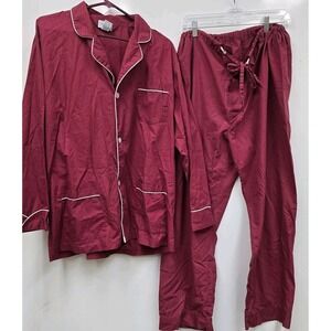 Vintage Christian Dior Le Connaisseur Mens‎ PJ Pajama set Burgundy X-Large
